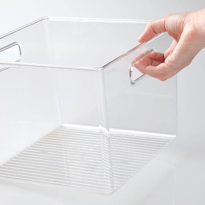 mDesign Plastic Modern Storage Organizer Bin Basket - Image 3