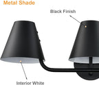 DIRYZON 3 Light Bathroom Vanity Light, Industrial Black Wall Sconces, Rustic - Image 5