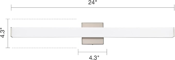 LED Bathroom Vanity Light Fixtures 31.5in Brushed Nickel, Dimmable24W 4000K - Image 4