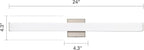 LED Bathroom Vanity Light Fixtures 31.5in Brushed Nickel, Dimmable24W 4000K - Image 4