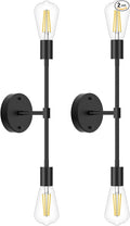 FadimiKoo 2-Light Black Bathroom Light Fixtures, Modern Wall Sconces Lighting by FadimiKoo