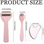 Ice Roller for Face&Eyes with Gua Sha Facial Tool, 3-Pcs Stainless Steel Facial - Image 6