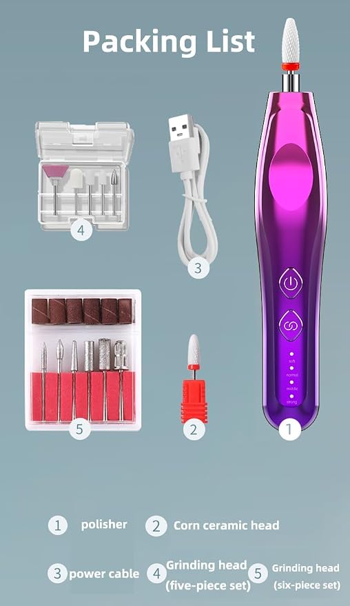 Electric Nail Drill, Electric Nail File Cordless, Electric Nail File Set - Image 5