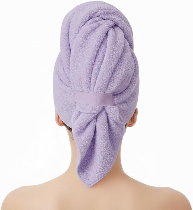 KEEPOZ Cotton Hair Towel Quick Dry Hair Towel Hair Drying Towels Suitable by KEEPOZ