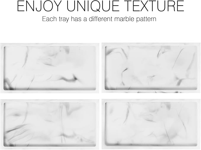 Luxspire Bathroom Vanity Tray, 8 x 4 inch Resin Kitchen Sink Tray - Image 5