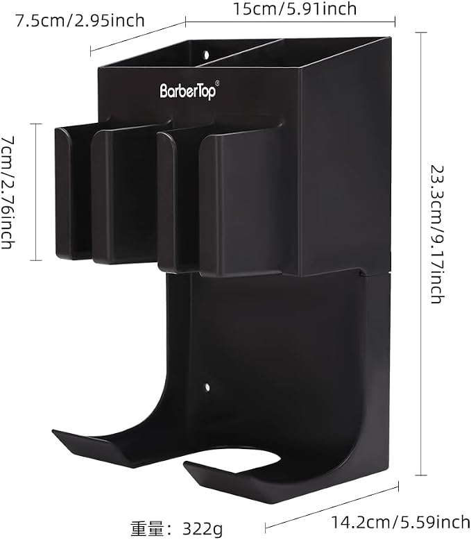 Hair Tool Organizer Wall Mounted, Hair Dryer and Styling Holder - Image 3