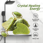 Jade Roller & Gua Sha Set – 100% Natural Jade Stone Face Massager | Cooling - Image 5