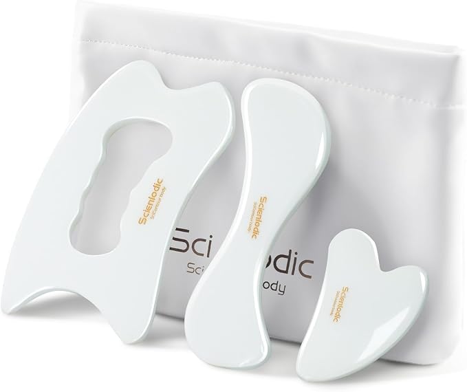Scienlodic 3 Pcs Gua Sha Massage Tools by YourRedLightTherapyGuide
