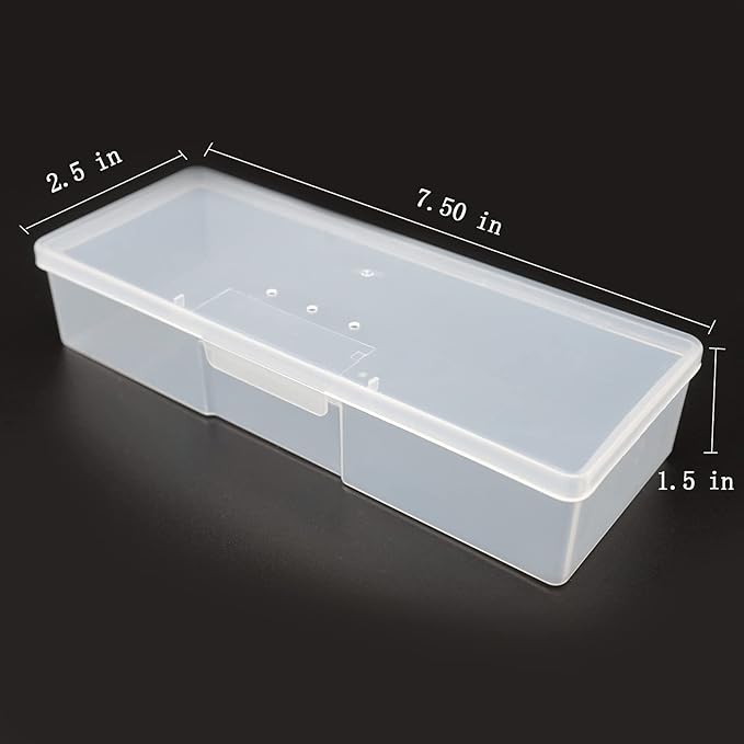 Lokyango Clear Manicure Tool Box, Personal Nail Box Storage Case - Image 3