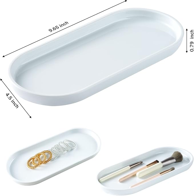 SheeChung Acrylic Vanity Tray Bathroom Storage Tray, 9.65 in x 4.5 in Catchall - Image 7