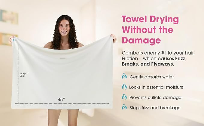 Hair RePear The Ultimate Hair Towel – Generous 29" x 45" Premium Cotton Hair - Image 6