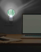 Night Lights Auto Sensor Green Abstract Graffiti Night Light Art Painting Round - Image 7