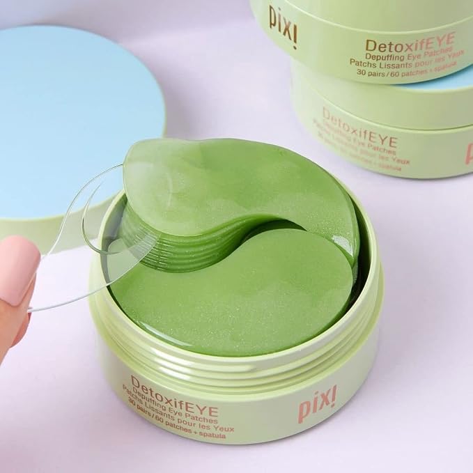 Pixi DetoxifEYE 2-Pack | Depuffing Hydrogel Under-Eye Patches|Cucumber - Image 3