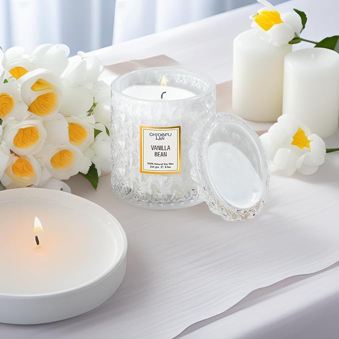 Chloefu LAN Vanilla Bean Highly Fragranced Candle Gifts - Image 6