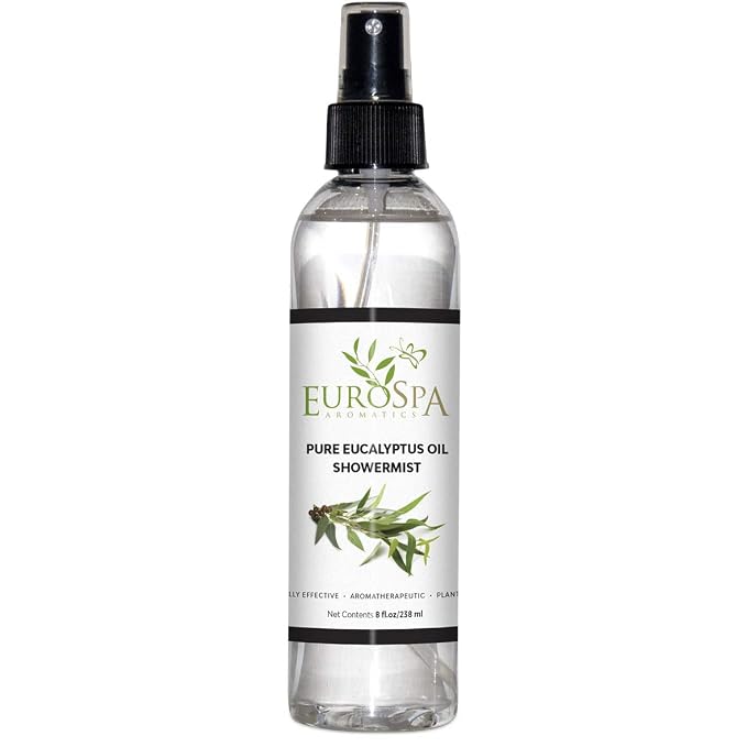 EuroSpa Aromatics Pure Eucalyptus Oil ShowerMist and Steam Room Spray, by EuroSpa+Aromatics
