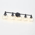 5-Light Bathroom Light Fixture Black Vanity Lights Over Mirror Modern Wall - Image 9