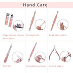 Pink Manicure Set Beauty Tool Portable 12 in 1 - Image 3