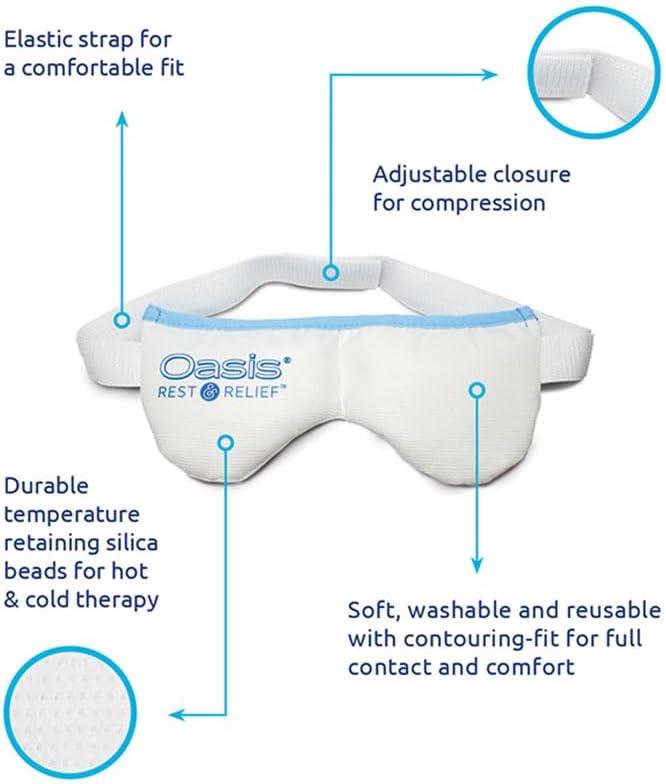 OM8000 - Oasis Rest & Relief® Hot and Cold Therapy Adjustable Eye Mask | - Image 6