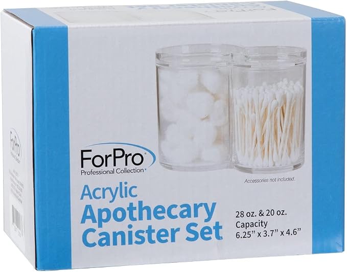 ForPro Clear Acrylic 2-Compartment Apothecary Jar - Image 5