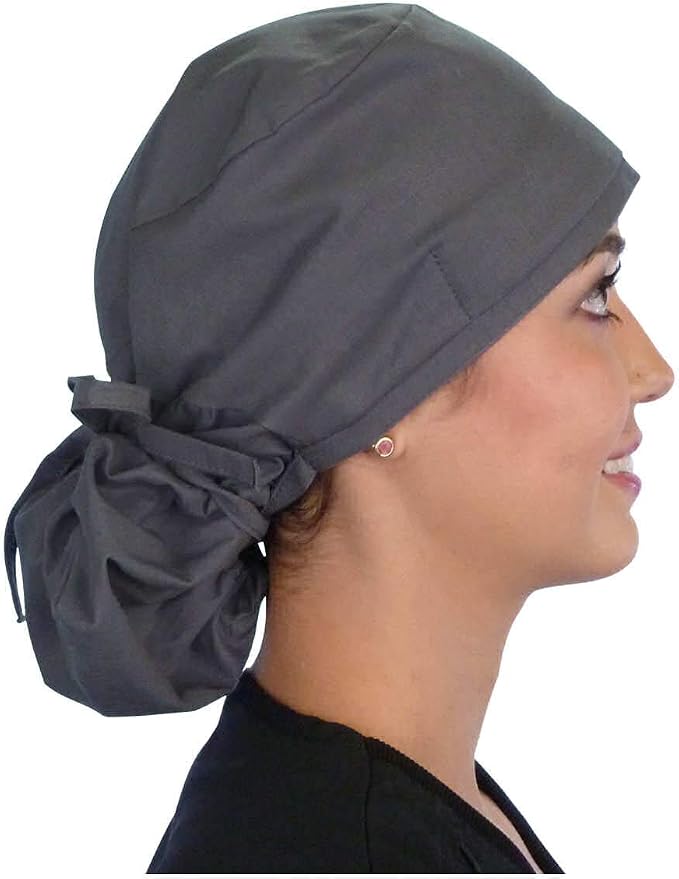 Sparkling EARTH Big Hair Ponytail Classic Surgical Style Scrub Working Cap - Image 3
