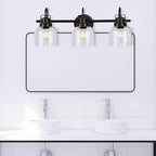 Bronze Bathroom Vanity Lights, 3-Light Vanity Light Fixtures - Image 8