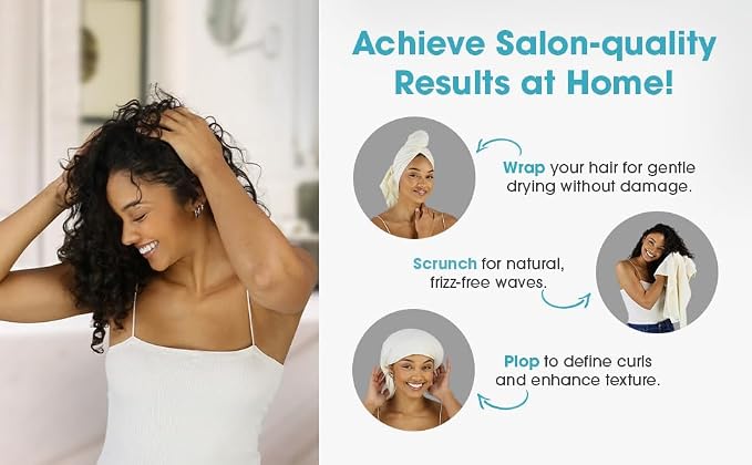 Hair RePear The Ultimate Hair Towel – Generous 29" x 45" Premium Cotton Hair - Image 7
