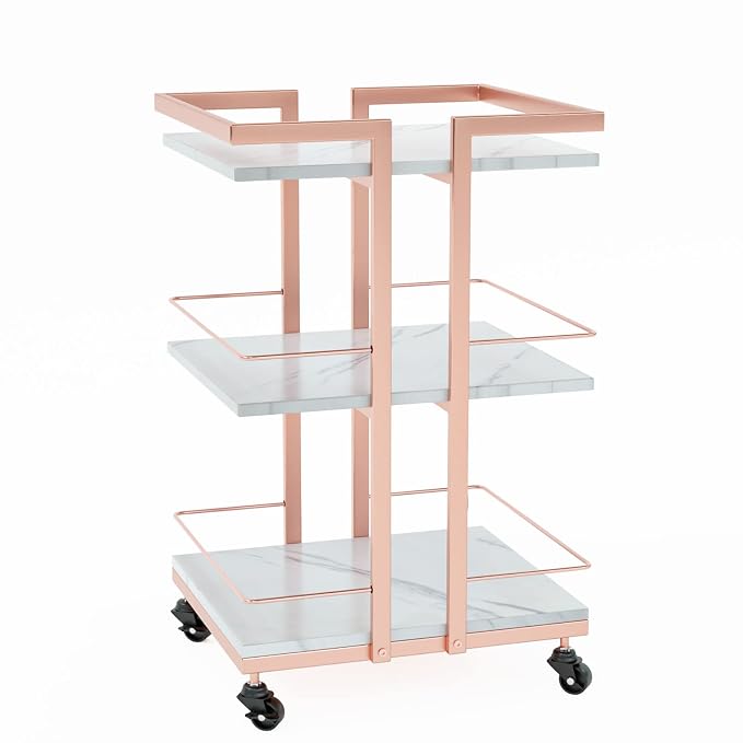 Esthetician Cart with Wheels Utility Salon Rolling Trolley, Mobile Storage by OmySalon