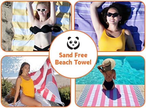 HAVLULAND Turkish Beach Towel Oversized 40"x 72" 100% Turkish Cotton, Sand Free - Image 7