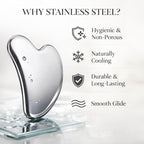 Organic Castor Oil Roll On & Stainless Steel Gua Sha Facial Tool – Metal Face - Image 7