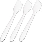 Pndeyo 3pcs Mini Stainless Steel Makeup Spatula, Reusable Cosmetic Cream by Pndeyo