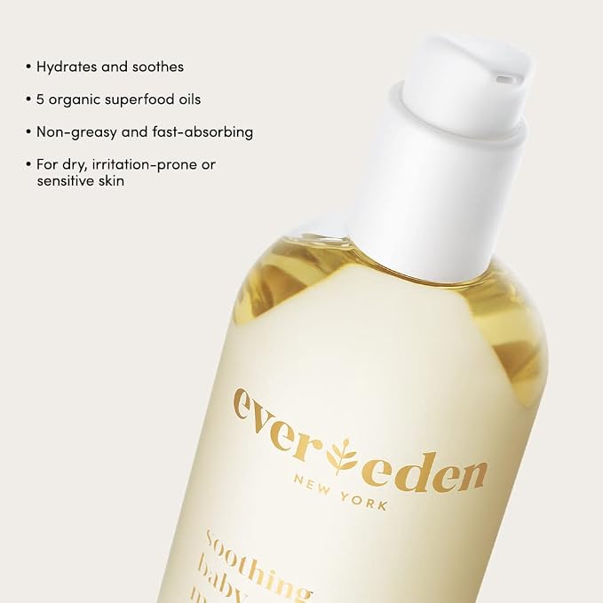 Evereden Soothing Baby Massage Oil 10.1 fl oz. | Clean Baby Care | Non-toxic - Image 3