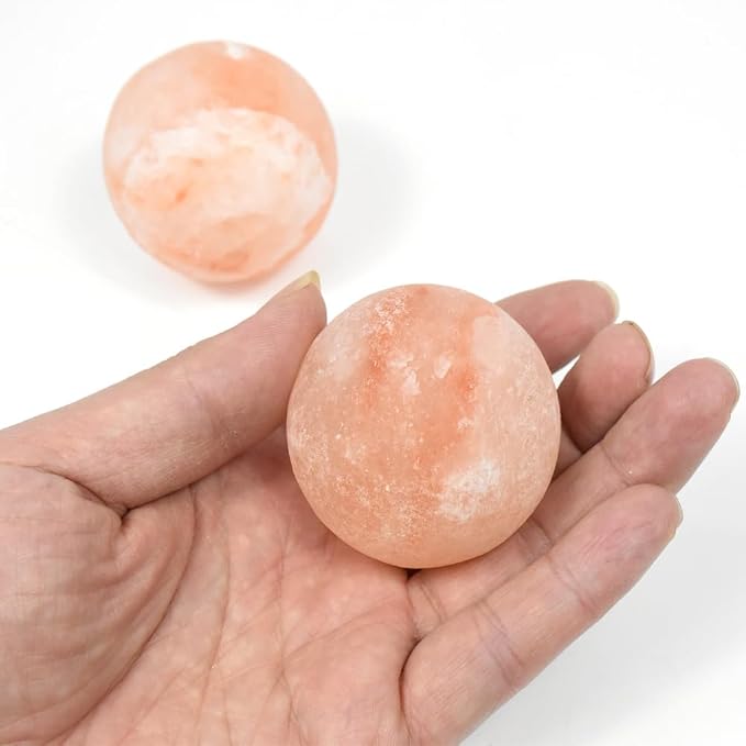 2 Pcs Ball Himalayan Salt Massage Stones Hot Massage Cold Massage Stones Set - Image 8