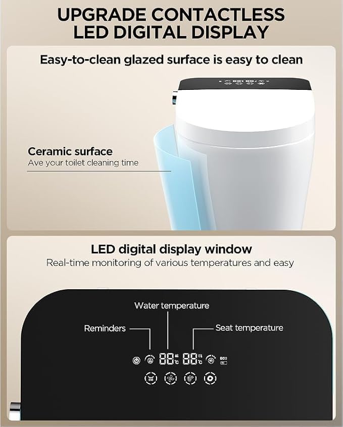 TDH Luxury Smart Toilet, Heated Seat - Image 3