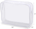 Tbestmax 10 Pack Clear Cosmetic Bags Makeup Bags Portable Waterproof TSA - Image 2
