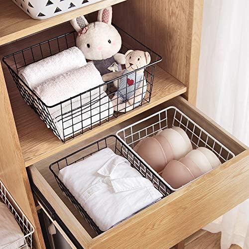 LeleCAT Wire Storage Baskets, Metal Wire Food Storage Organizer Bin Basket - Image 6