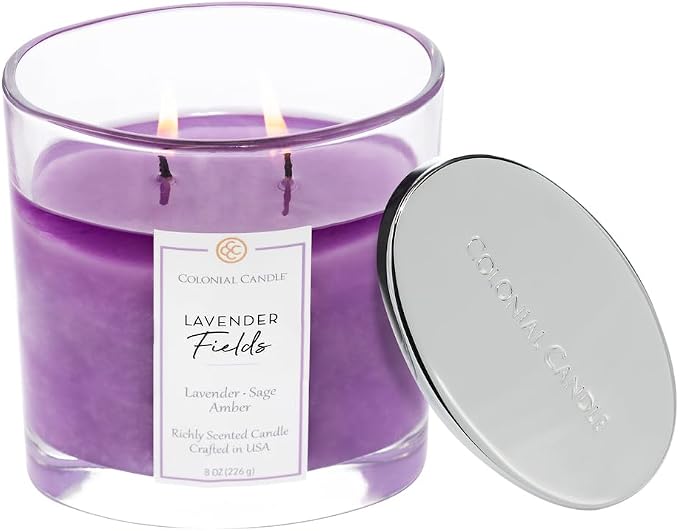 Colonial Candle Lavender Fields Scented Candle Jar, Highly Fragranced Candles - Image 3