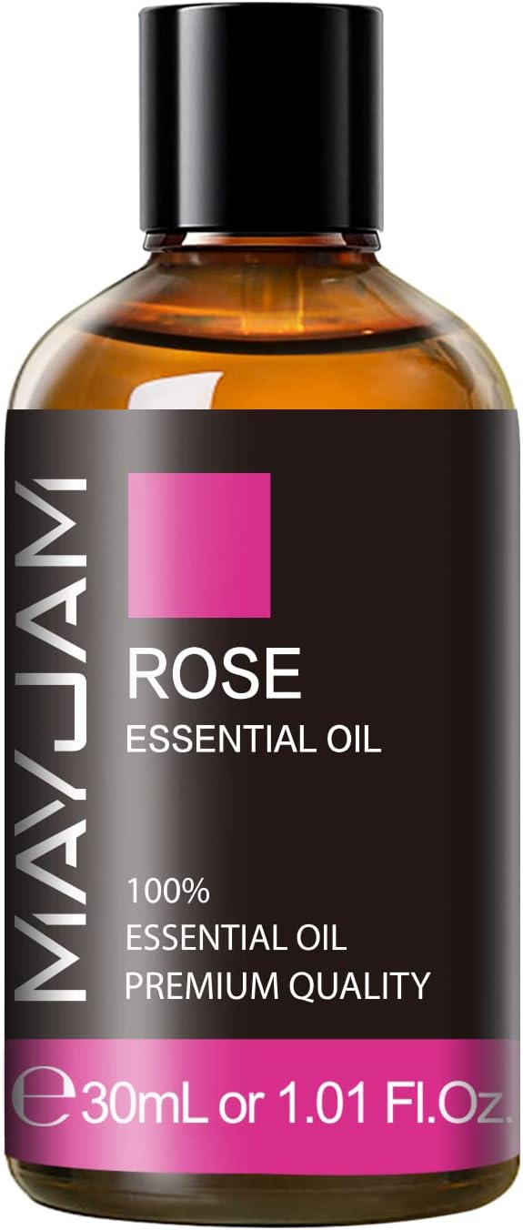 Rose Essential Oil 30ML/ 1.01FL.OZ, MAYJAM Pure Aromatherapy Rose Oil by MAYJAM
