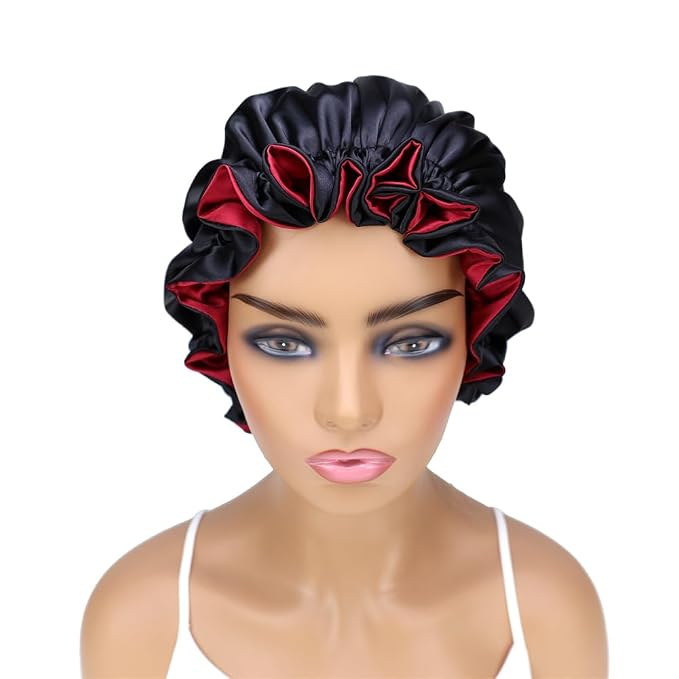 Adjustable Silk Satin Bonnet Hair Care Caps - Image 5
