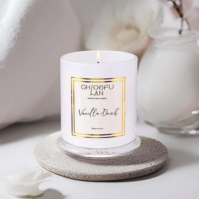 Chloefu LAN Vanilla Bomb Candle, Vanilla Scented Candles Gifts - Image 3