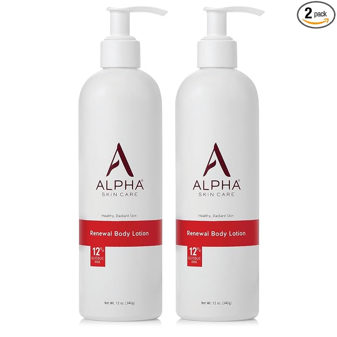 Alpha Skin Care Revitalizing Body Lotion, 12% Glycolic AHA, Simple & Effective by AlphaSkin