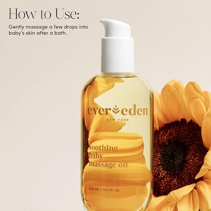 Evereden Soothing Baby Massage Oil 10.1 fl oz. | Clean Baby Care | Non-toxic - Image 5