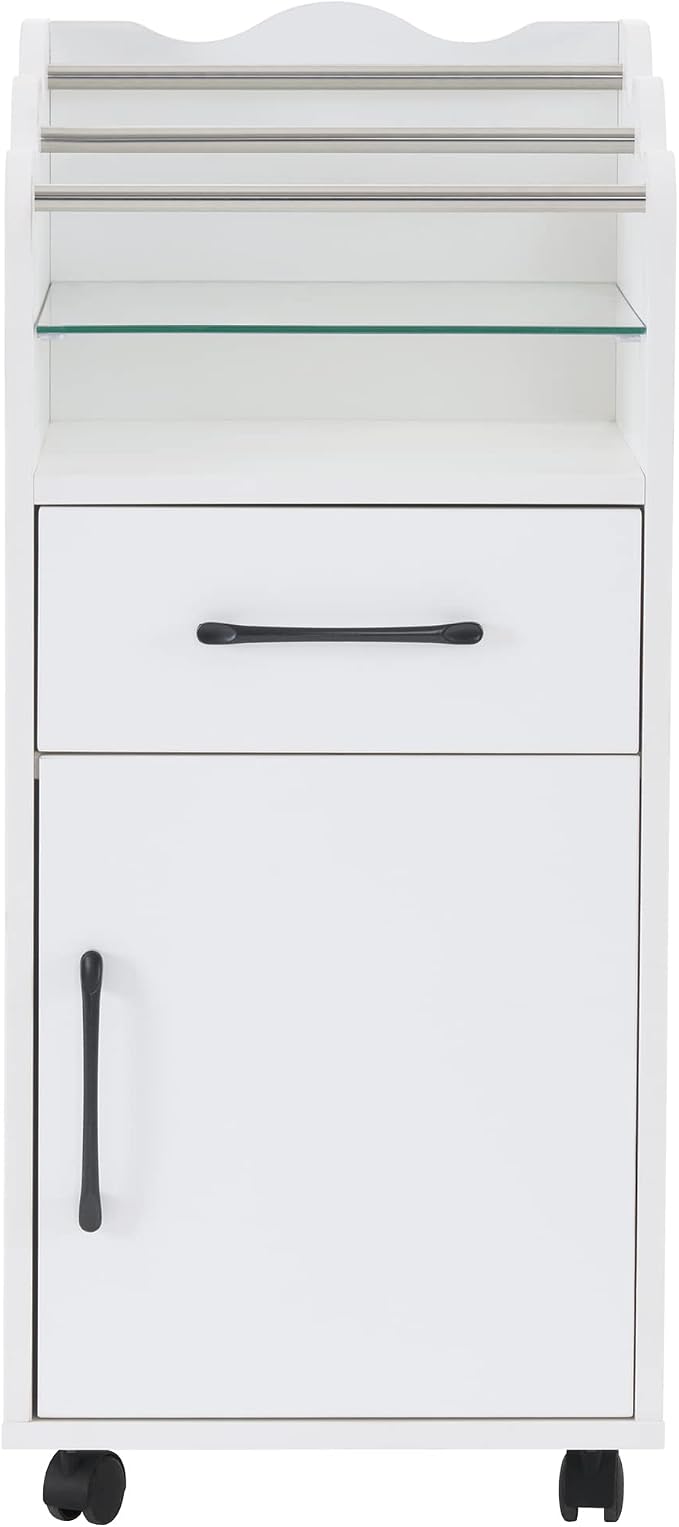 BarberPub Salon Cart with Storage Cabinet with Engineered Wood, Rolling Salon - Image 9