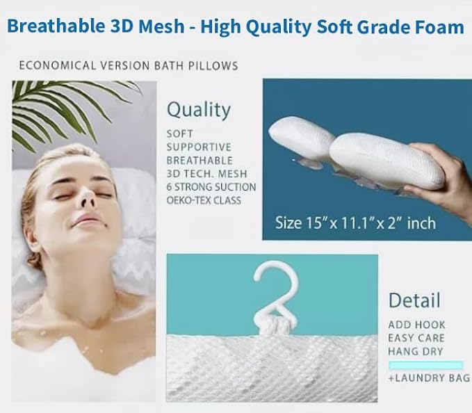 Luxury Bath Pillow for Tub - Image 2
