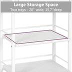Salon Trolley Cart with Wheels, Wooden Rolling Storage Station, Mobile Utility - Image 4