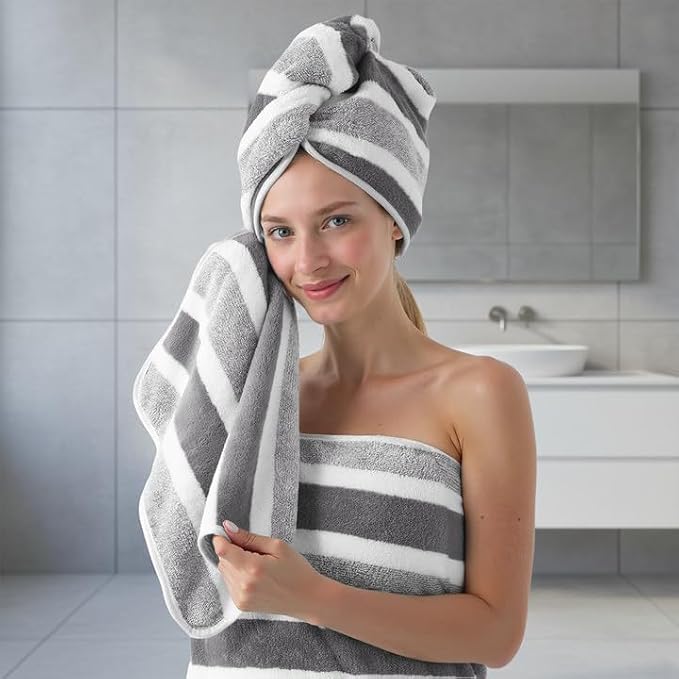 REDKISS Ultra Soft Bath Towel Sets 6-Piece 35"x70" | 100% Microfiber, Highly - Image 2