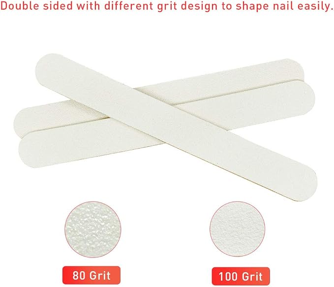 Professional Nail Files Double Sided Emery Board 80/100 Grit - Image 4