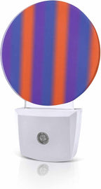 Night Lights Auto Sensor Purple Orange Night Light Gradient Color Stripe Round by Home+L6