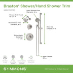 Symmons Braston HydroMersion Double Handle Shower Trim Kit - Image 3