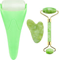 AECW 3-in-1 Natural Jade Roller and Gua Sha Set by AECW