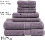 Madison Park 800GSM Bathroom Towel Set of 8 100% Cotton Bath Towel Set - Image 4